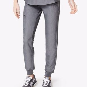 Figs Heather Gray Rare Zamora Joggers w/Grey Drawstring
